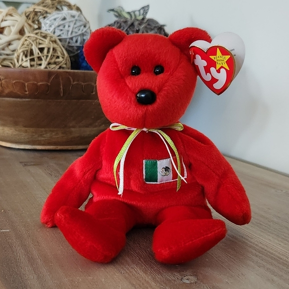 🐻Ty Beanie Baby “Osito” the Bear – 1999, Mexican Flag Edition, Excellent - Picture 2 of 16